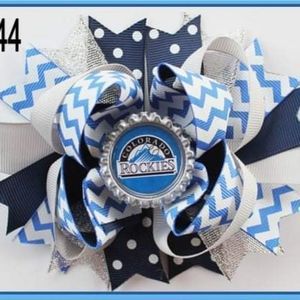 4.5 INCH MLB COLORADO ROCKIES HAIRBOW